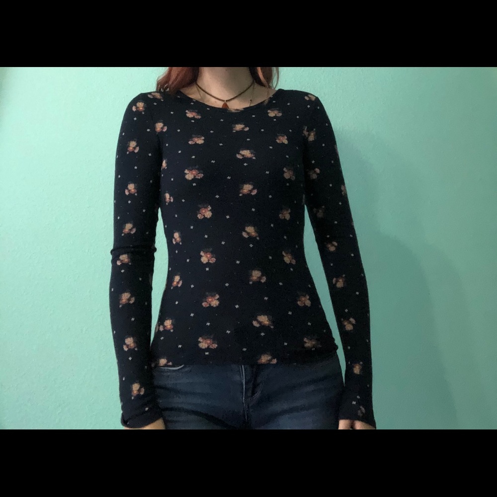 Navy Blue Long Sleeve Shirt